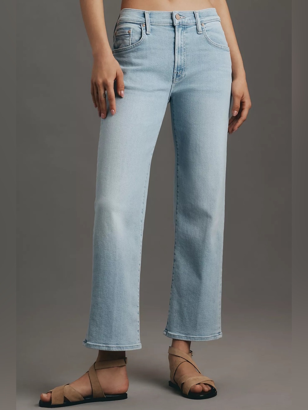 NWT MOTHER The Rambler Mid Rise Straight-Leg Ankle Jeans Ball’s In Your Court 31